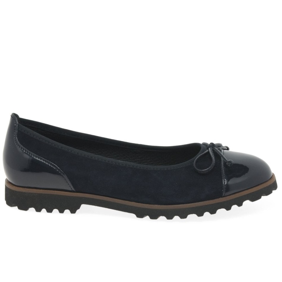 Temptation Femmes Casual Chaussures Suède Atlantique/brevet Gabor | Exclusif